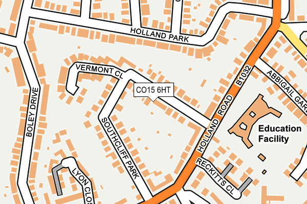 CO15 6HT map - OS OpenMap – Local (Ordnance Survey)