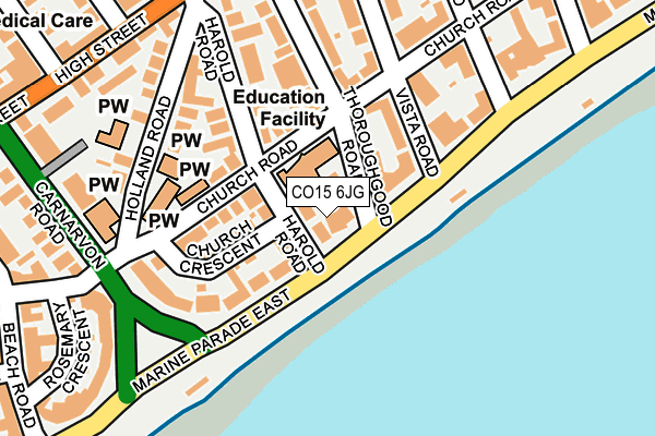 CO15 6JG map - OS OpenMap – Local (Ordnance Survey)