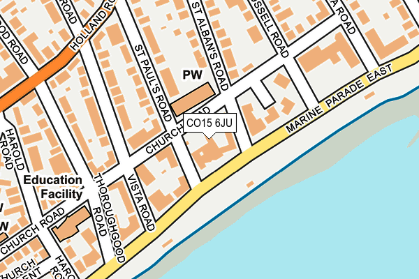 CO15 6JU map - OS OpenMap – Local (Ordnance Survey)