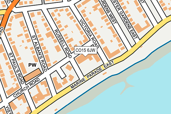 CO15 6JW map - OS OpenMap – Local (Ordnance Survey)