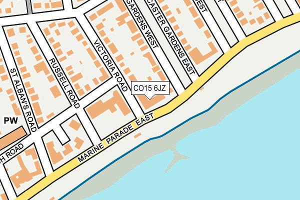 CO15 6JZ map - OS OpenMap – Local (Ordnance Survey)