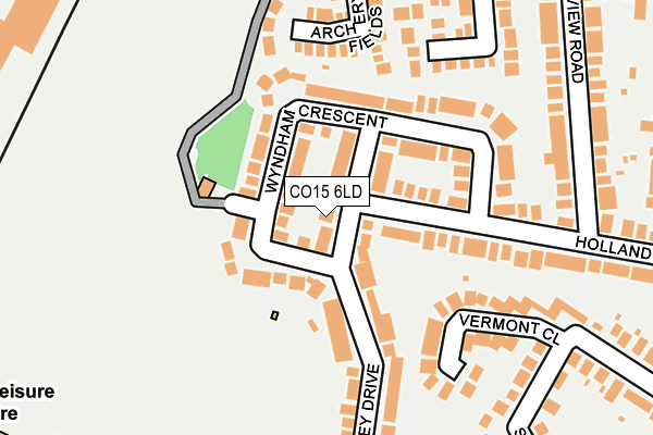 CO15 6LD map - OS OpenMap – Local (Ordnance Survey)