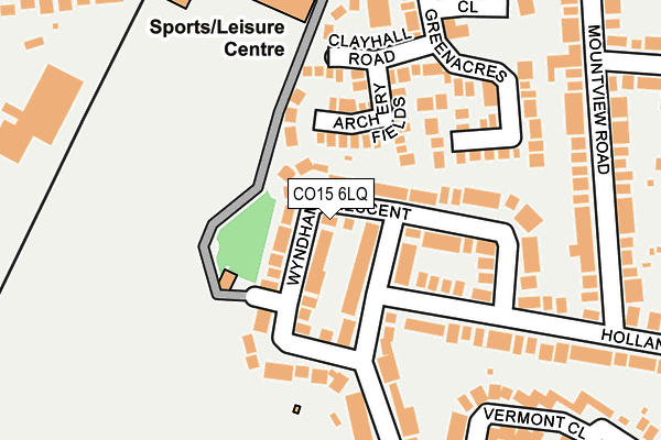 CO15 6LQ map - OS OpenMap – Local (Ordnance Survey)