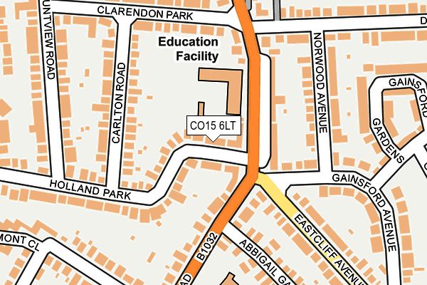 CO15 6LT map - OS OpenMap – Local (Ordnance Survey)