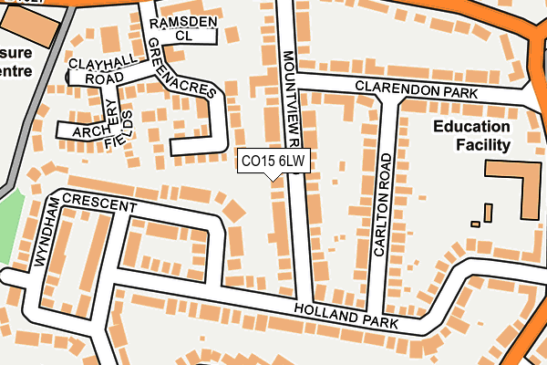CO15 6LW map - OS OpenMap – Local (Ordnance Survey)