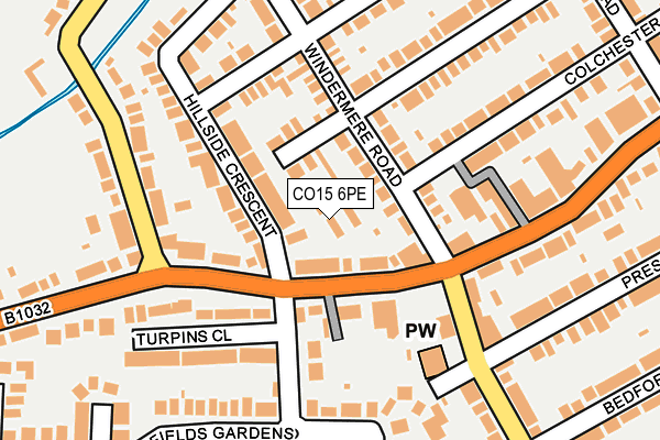 CO15 6PE map - OS OpenMap – Local (Ordnance Survey)