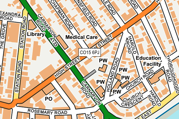 CO15 6PJ map - OS OpenMap – Local (Ordnance Survey)