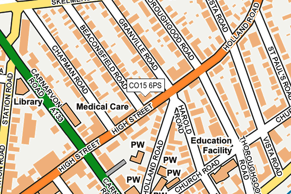 CO15 6PS map - OS OpenMap – Local (Ordnance Survey)