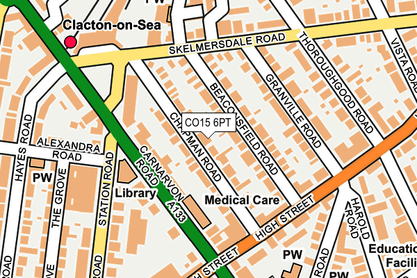 CO15 6PT map - OS OpenMap – Local (Ordnance Survey)