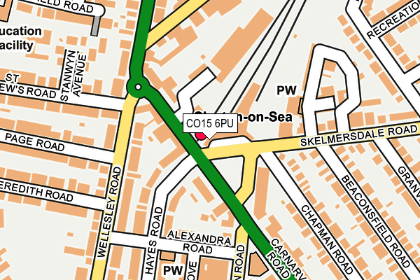 CO15 6PU map - OS OpenMap – Local (Ordnance Survey)