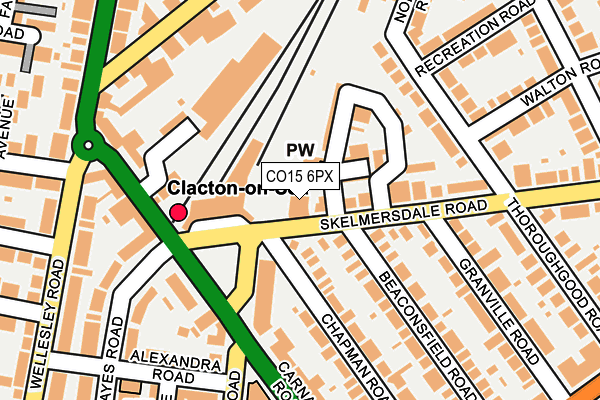 CO15 6PX map - OS OpenMap – Local (Ordnance Survey)