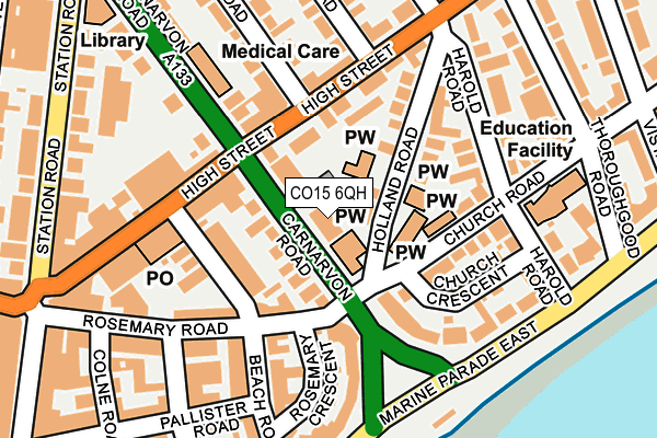 CO15 6QH map - OS OpenMap – Local (Ordnance Survey)