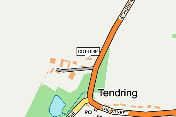 CO16 0BP map - OS OpenMap – Local (Ordnance Survey)