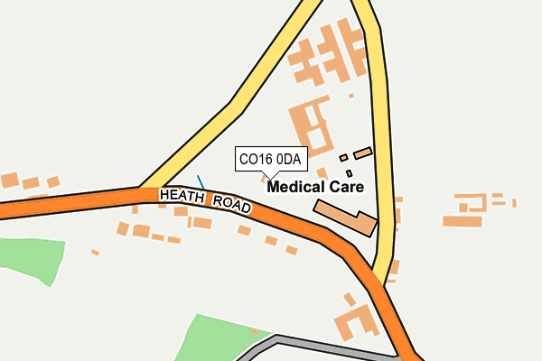 CO16 0DA map - OS OpenMap – Local (Ordnance Survey)