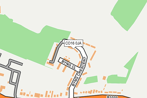 CO16 0JA map - OS OpenMap – Local (Ordnance Survey)