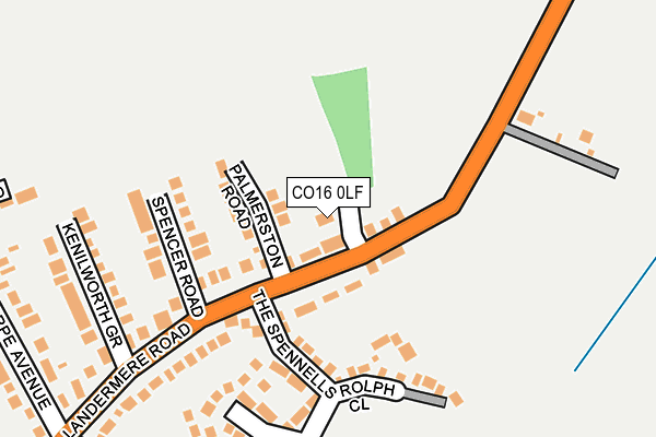 CO16 0LF map - OS OpenMap – Local (Ordnance Survey)