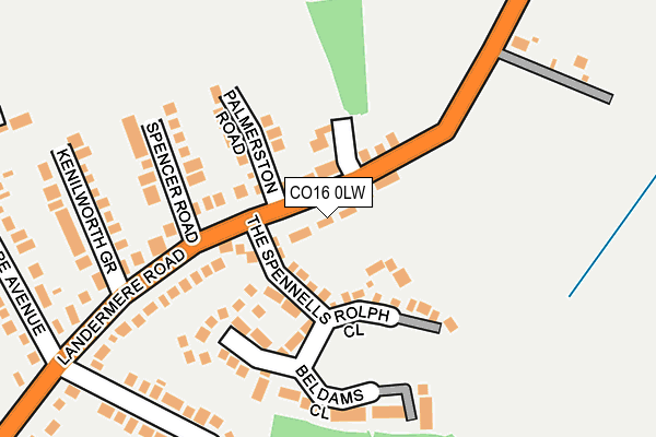 CO16 0LW map - OS OpenMap – Local (Ordnance Survey)