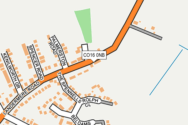 CO16 0NB map - OS OpenMap – Local (Ordnance Survey)