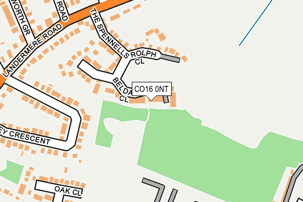 CO16 0NT map - OS OpenMap – Local (Ordnance Survey)