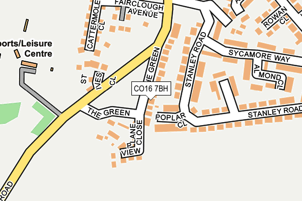 CO16 7BH map - OS OpenMap – Local (Ordnance Survey)