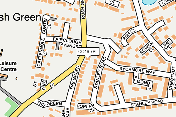 CO16 7BL map - OS OpenMap – Local (Ordnance Survey)