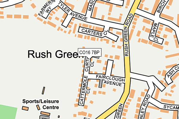 CO16 7BP map - OS OpenMap – Local (Ordnance Survey)