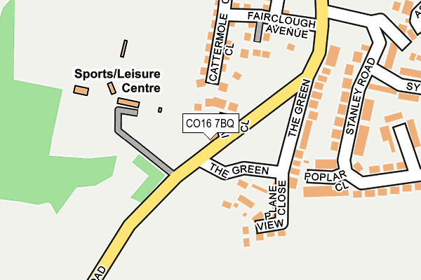 CO16 7BQ map - OS OpenMap – Local (Ordnance Survey)