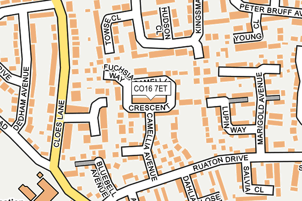 CO16 7ET map - OS OpenMap – Local (Ordnance Survey)