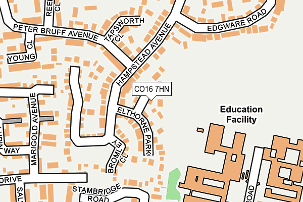 CO16 7HN map - OS OpenMap – Local (Ordnance Survey)