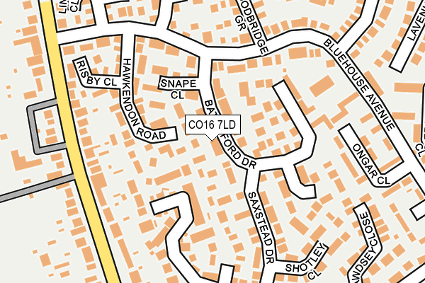 CO16 7LD map - OS OpenMap – Local (Ordnance Survey)