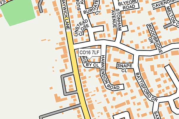 CO16 7LF map - OS OpenMap – Local (Ordnance Survey)