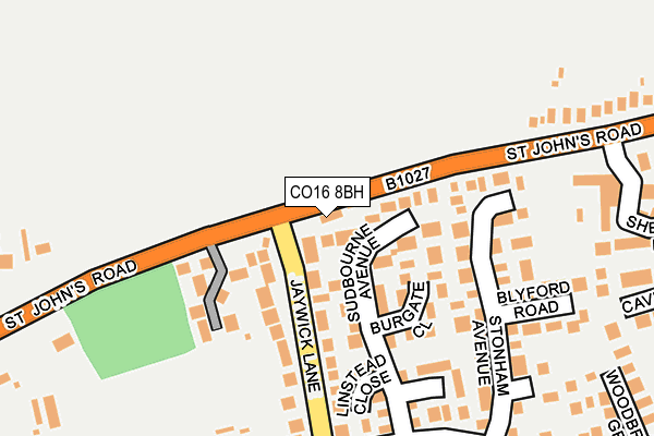 CO16 8BH map - OS OpenMap – Local (Ordnance Survey)