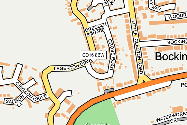 CO16 8BW map - OS OpenMap – Local (Ordnance Survey)