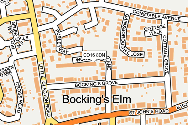 CO16 8DN map - OS OpenMap – Local (Ordnance Survey)