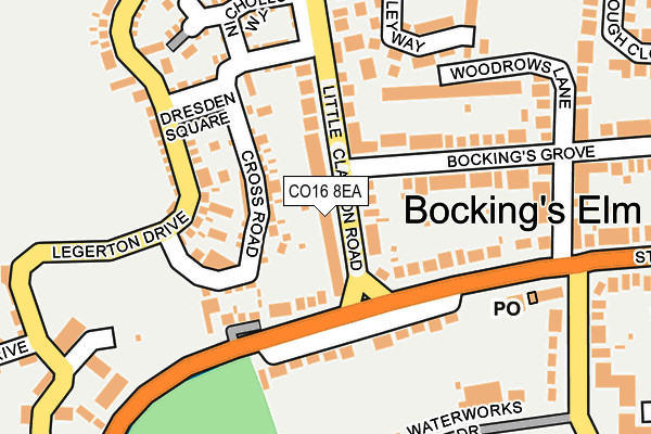 CO16 8EA map - OS OpenMap – Local (Ordnance Survey)