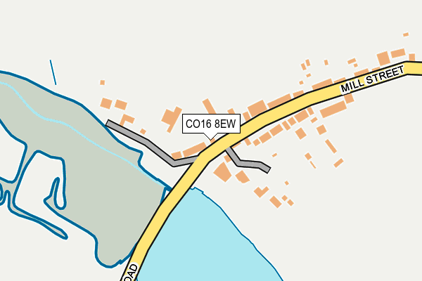 CO16 8EW map - OS OpenMap – Local (Ordnance Survey)