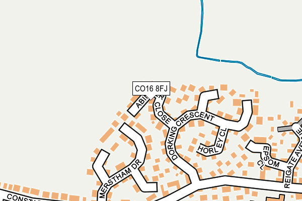 CO16 8FJ map - OS OpenMap – Local (Ordnance Survey)