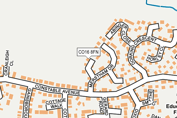 CO16 8FN map - OS OpenMap – Local (Ordnance Survey)