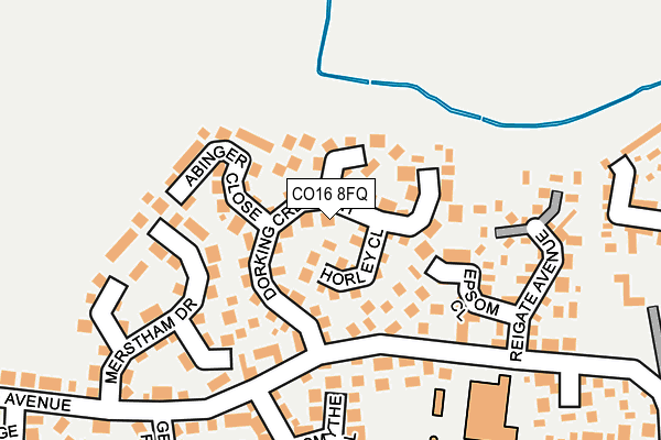 CO16 8FQ map - OS OpenMap – Local (Ordnance Survey)