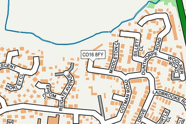 CO16 8FY map - OS OpenMap – Local (Ordnance Survey)