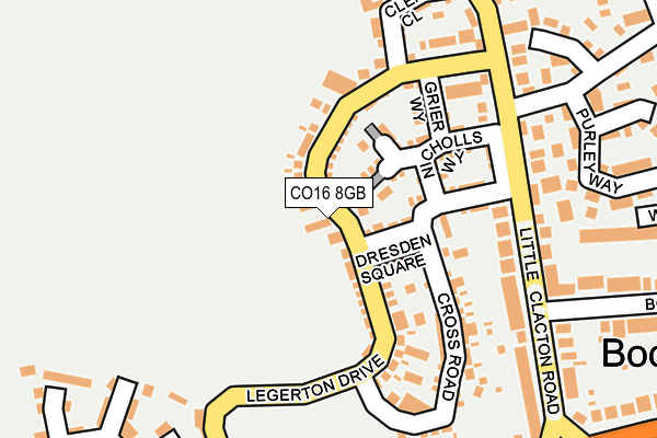CO16 8GB map - OS OpenMap – Local (Ordnance Survey)