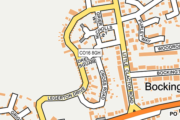 CO16 8GH map - OS OpenMap – Local (Ordnance Survey)