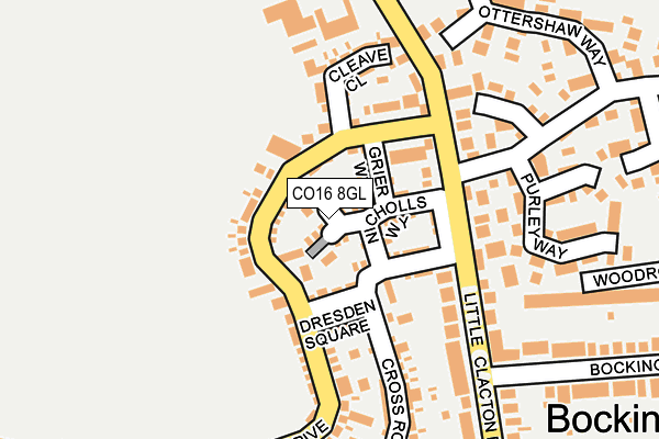 CO16 8GL map - OS OpenMap – Local (Ordnance Survey)