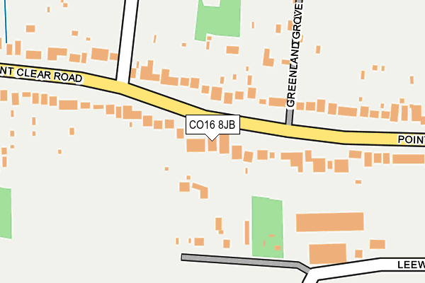 CO16 8JB map - OS OpenMap – Local (Ordnance Survey)