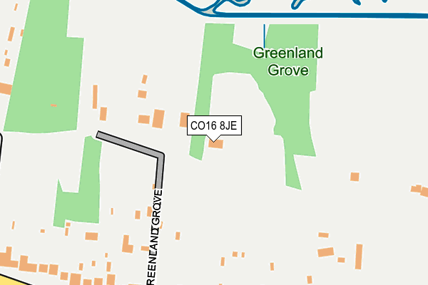 CO16 8JE map - OS OpenMap – Local (Ordnance Survey)