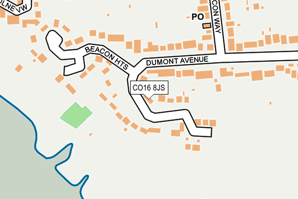 CO16 8JS map - OS OpenMap – Local (Ordnance Survey)