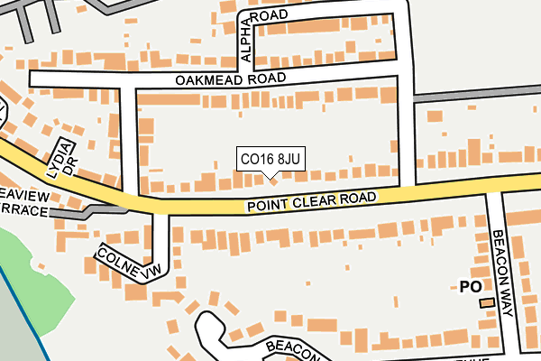 CO16 8JU map - OS OpenMap – Local (Ordnance Survey)