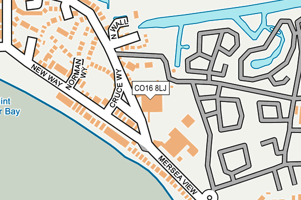 CO16 8LJ map - OS OpenMap – Local (Ordnance Survey)