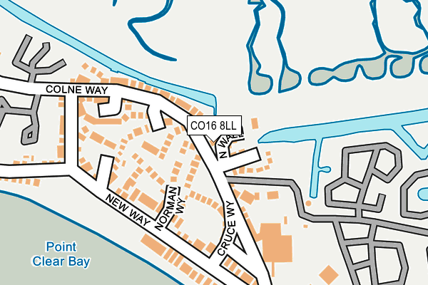 CO16 8LL map - OS OpenMap – Local (Ordnance Survey)