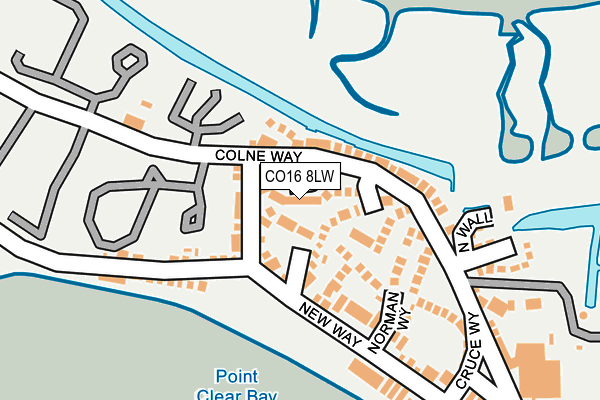 CO16 8LW map - OS OpenMap – Local (Ordnance Survey)